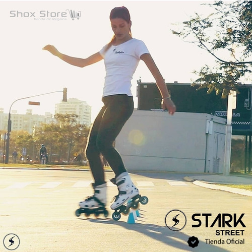 Imagen 5 de 9 de Rollers Profesionales Stark Street Bota Rigida Slalom Abec11