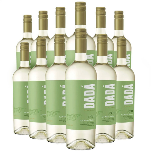 Vino Dada Art Malbec White Finca Las Moras Blanco Pack X12 U