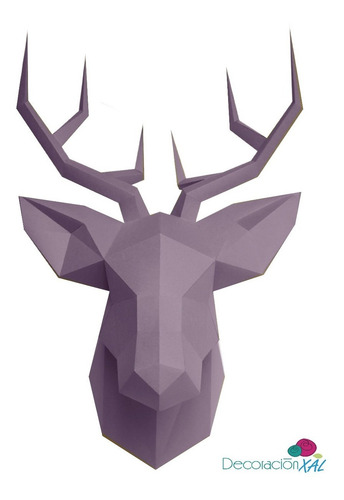Imagen 3 de 6 de Cabeza De Venado Papercraft Papiroflexia