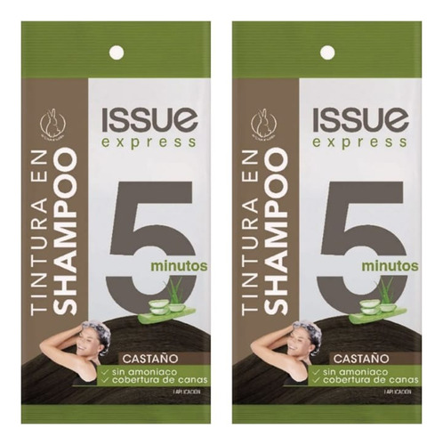 Issue Tintura En Shampoo Sin Amoniaco Castaño Express X2 Apl