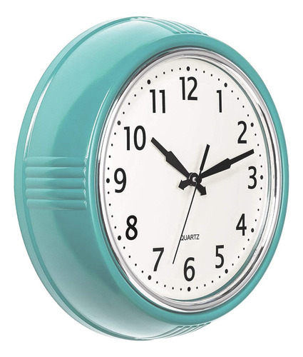 Reloj De Pared Bernhard Products, De 24 Cm ,color Celeste