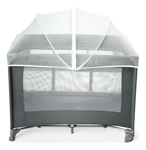 Berço Portátil Infantil Cercado 0-15kg Grafite Lazy Maxi Baby