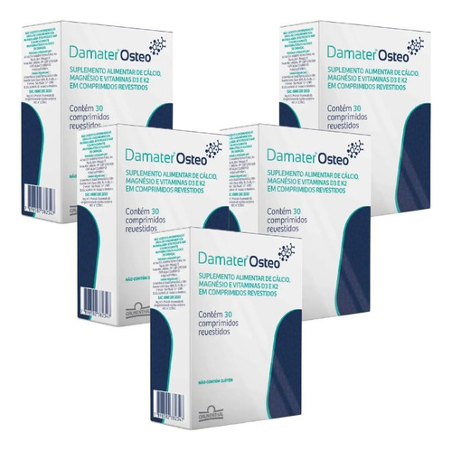 Damater Osteo Kit Com 5 Caixas De 30 Comprimidos Cada