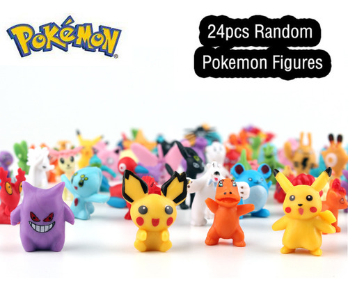 Pack 24 Figuras Pokmon Más Reloj Pokemon