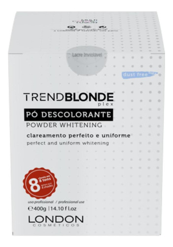 Pó Descolorante Trend Blonde Plex London Cosméticos 400g