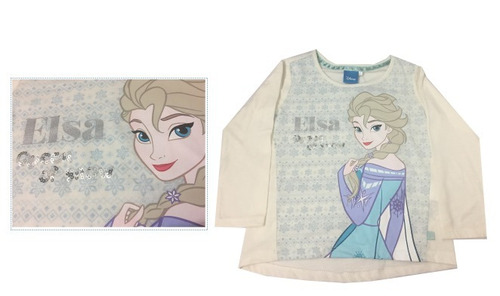 Frozen Polera Princesa Elsa Bebé Niña Talla 2 Disney 