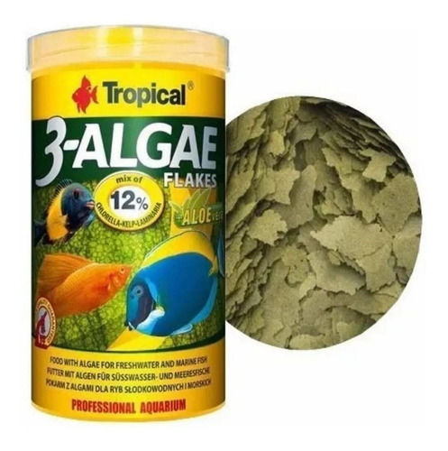 Ração Para Peixe 3-algae Flakes 200g Tropical
