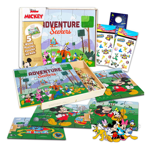 Mickey Mouse Puzzle Bundle For Kids - Mickey Mouse Wood Jigs