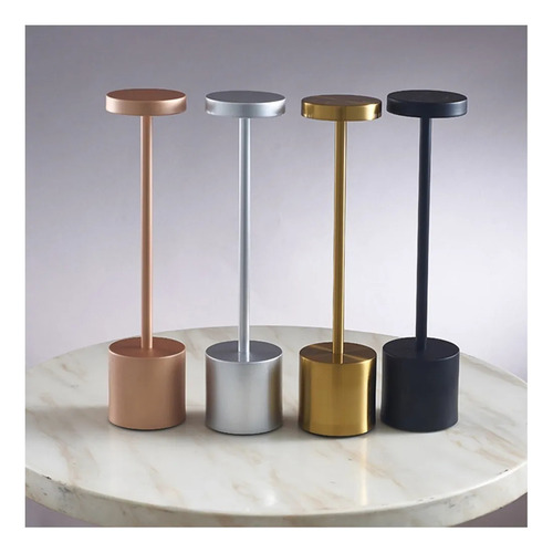 Lámpara De Mesa Inalámbrica Recargable De Metal Led Led Meta
