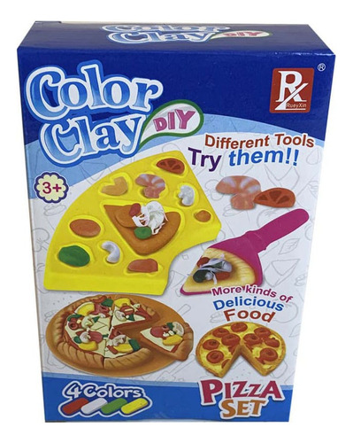 Juego De Masas Color Clay Set De Pizzas