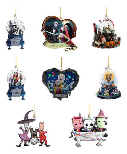 Colgante De 8 Piezas De Nightmare Before Christmas, Decoraci