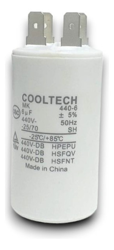 Capacitor De Marcha De 6uf + 5 % 440v 