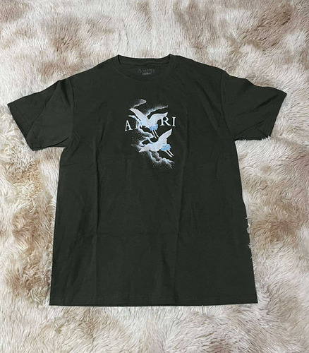 Playera Nueva Caballero Casual Moda Estampada Verde Talla M