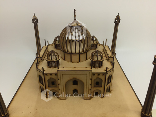Imagen 2 de 7 de Taj Mahal Rompecabeza Puzzle 3d Maqueta Para Armar Mdf Fibro