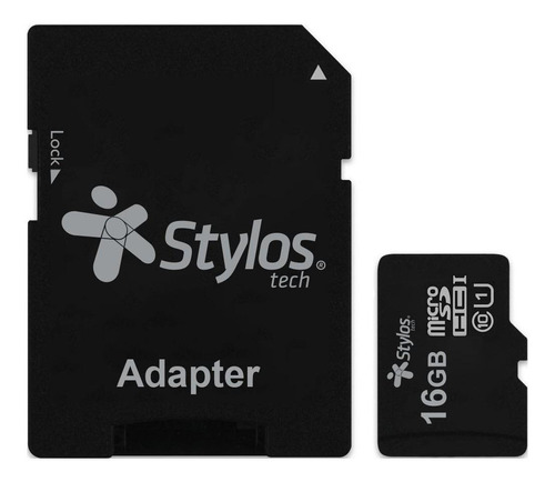 Tarjeta de memoria Stylos Tech STMSD16B con adaptador SD 16GB