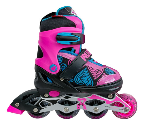 Patines En Linea Pro Rush Girl Aluminio Ajustables  T 34-37