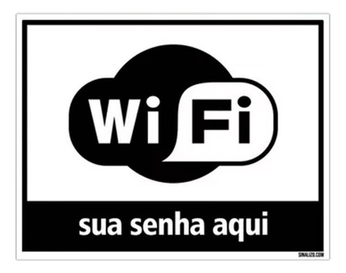 Placa Personalizada Wifi Com Sua Senha! 27x35