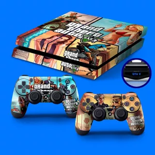 Skin Playstation 4 Fat Ps4 Adesivo Gta V 5