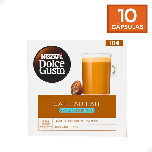 Capsula Dolce Gusto - Café Au Lait Desnatado - 10 Uni