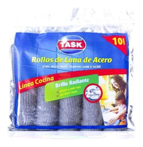 Pack X 3 Unid Lana Acero   50 Gr Task Esponjas-fibra Esponj