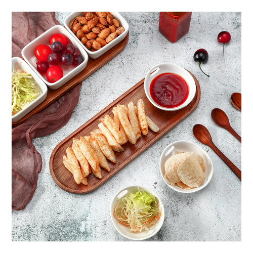 Sunnychicc 2 Sets Ceramic Chip Y Dip Siring Con Acacia De Y