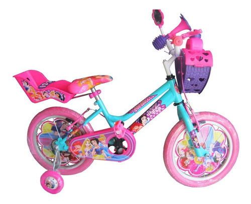 Bicicleta Para Niña Princesas Rin 16 Niñas De 4 A 7 Años