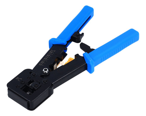 La Herramienta De Crimpado Rj45 Pasa A Través Del Cable Ethe
