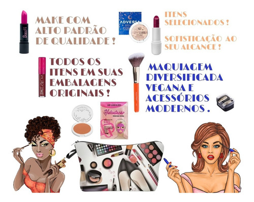 Kit De Maquiagem Para Todo Tipo De Pele Make Sofisticada Boa