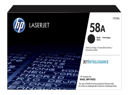 Imagen 3 de 3 de Toner Hp Cf258a 58a Negro Original Hp M404 M428 3000 Copias
