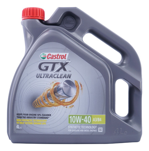 Aceite Castrol 10w-40 Sn Gtx Ultraclean A3/b4 Bidon 4lts