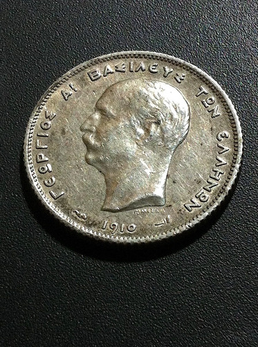  Moneda De Gracia Antigua Plata Rey George | 1910 Impecable