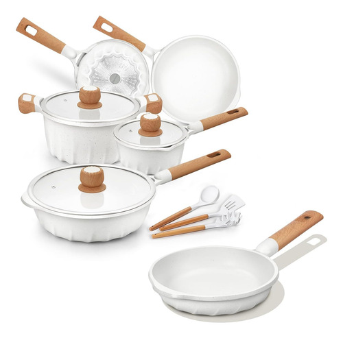 Juego De Utensilios De Cocina De Inducción Antiadherente -pa