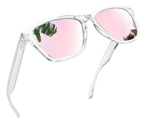 Lentes De Sol Mujer Hombre Moda Blancos Espejo Uv Cuadrados