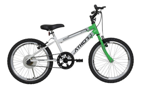 Imagem 1 de 2 de Bicicleta  de passeio infantil Athor Bikes Evolution aro 20 Único 1v freios v-brakes cor verde com descanso lateral