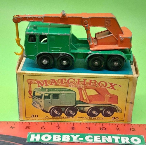 Matchbox England N° 30 Camion Grua 8 Ruedas De 1965 