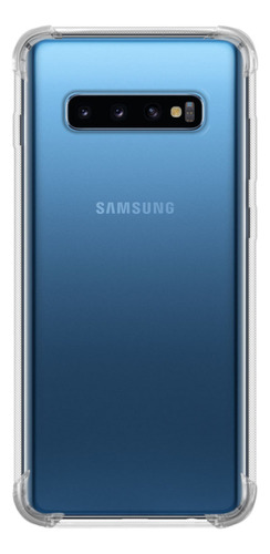 Capinha Capa Anti Queda Para Galaxy S10 Plus + Pelicula 3d Cor Transparente