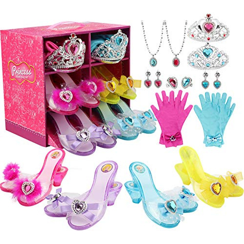 Juego De Zapatos De Vestir De Princesa Niñas Y Accesor...