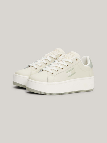 Tenis Con Plataforma Beige Tommy Jeans De Mujer