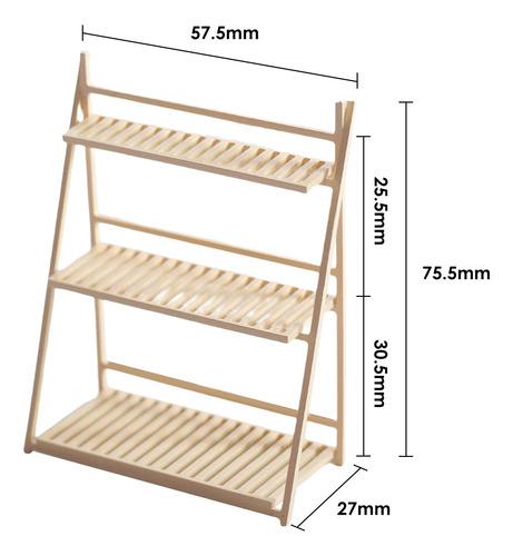 2 X 1/12 Dollhouse Flower Stand Display Rack Para Mini