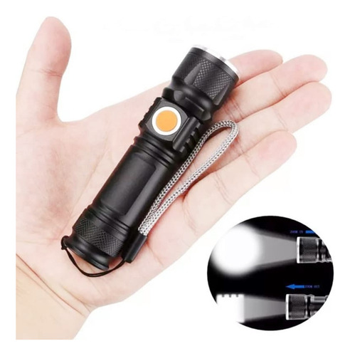 Lanterna Tática Militar Led T6 Zoom Potente Usb Recaregável