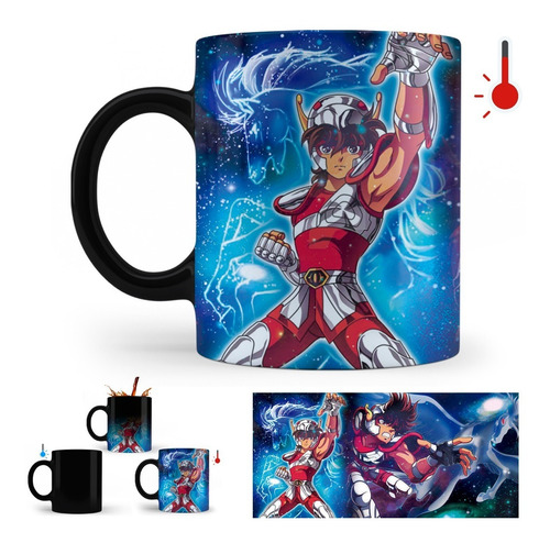 Taza Mágica Caballeros Del Zodiaco Seiya Pegaso