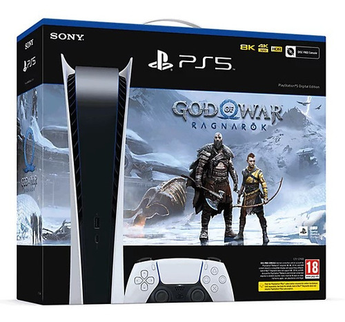 Sony PlayStation 5 Digital 825GB God of War Ragnarok Bundle  color blanco y negro