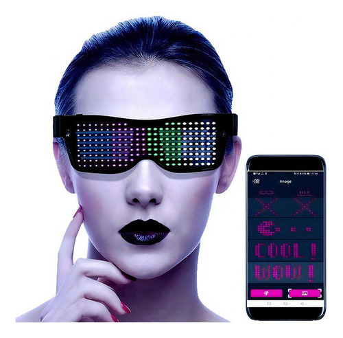 Gafas Inteligentes Personalizables Gafas Con Luz Led Fiesta Color Color