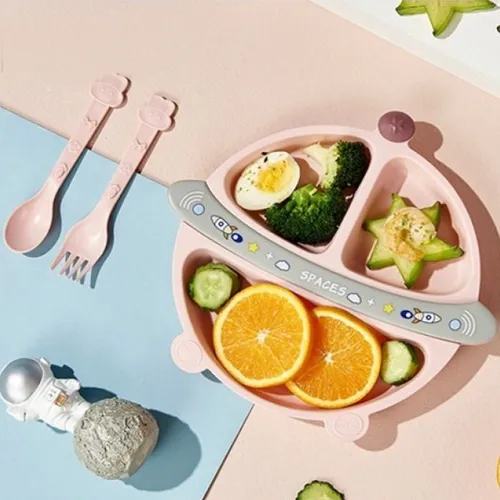 Set Alimentación Platos Cubiertos Plastico Comida Bebes Niño