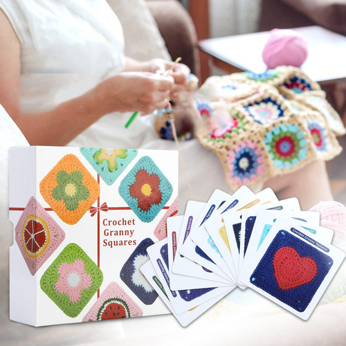 Tarjetas De Crochet Cuadrado De Crochet, Gráficos De