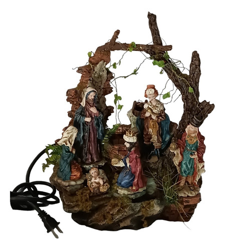 Nacimiento Con Fuente En Pasta Italiana De 43cm X 35cm (Usado)