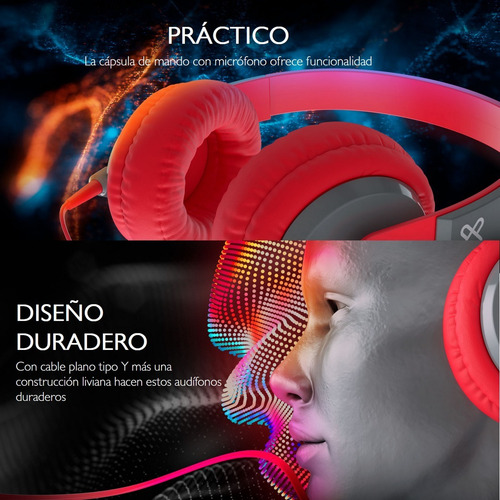 Imagen 5 de 10 de Audífonos Mic/control 3.5mm Klip Xtreme Obsession Khs-550bk