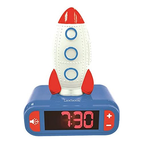 Rocket Digital Alarm Clock For Kids With Night Light Sn...