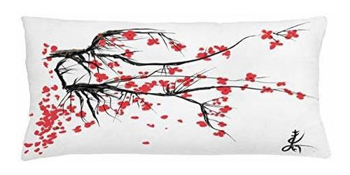 Ambesonne Funda De Cojín Diseño De Árbol De Cerezo Japonés D