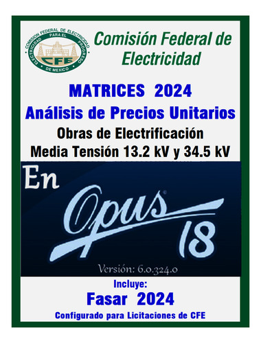 Analisis De Precios Unitarios (base De Datos Cfe) En Opus 18